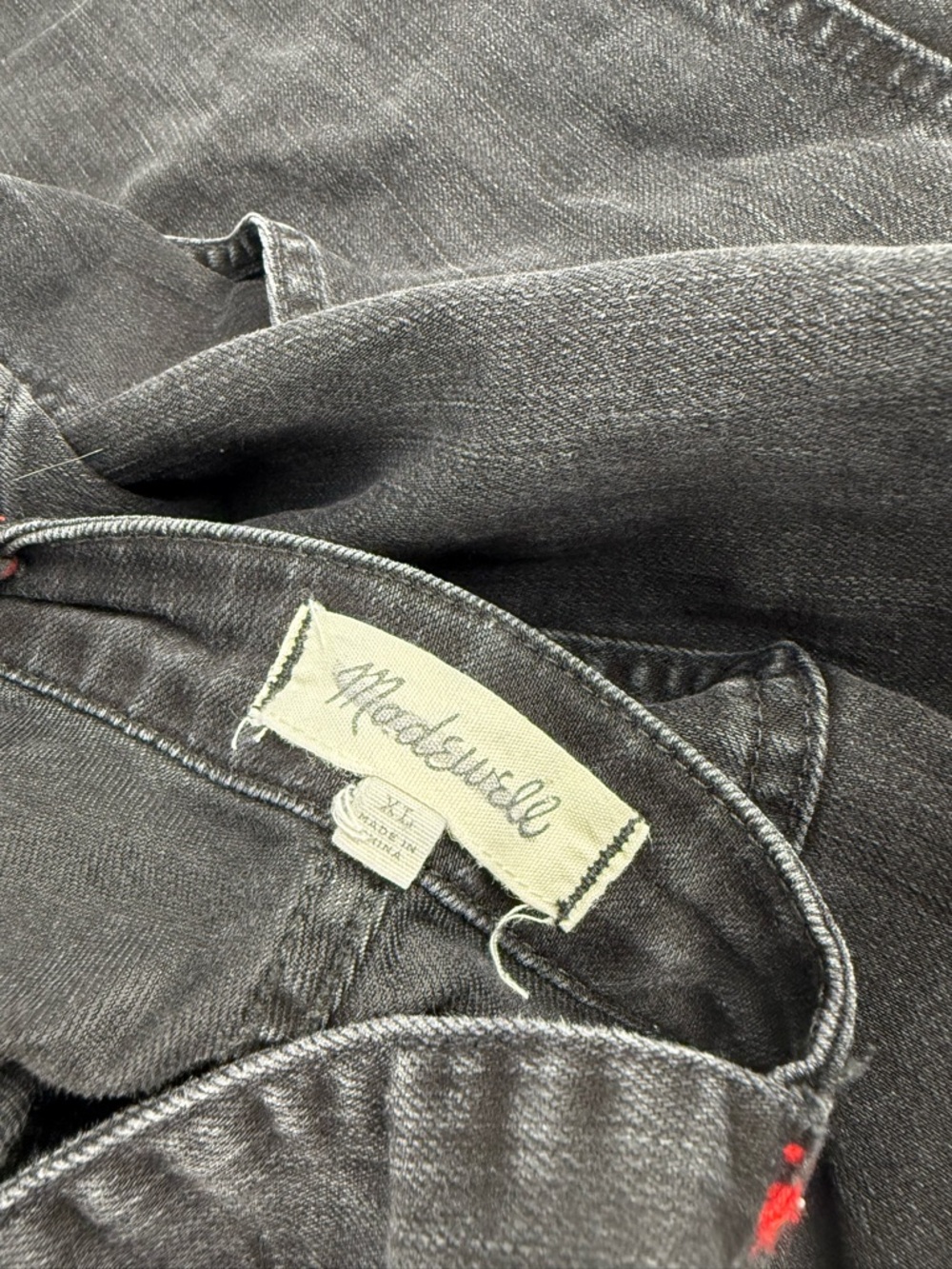 Madewell Black Denim Raw Hem Overalls - Picture 6 of 6